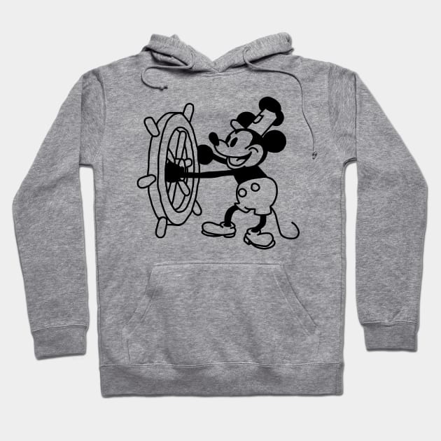 Steamboat Willie Hoodie by ellenhenryart